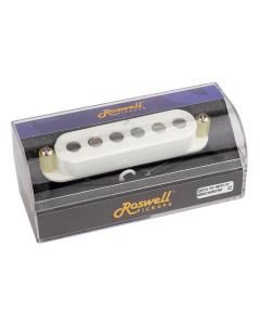 Roswell quarter pound single coil ST pickup, large Alnico 5 rods, neck, white