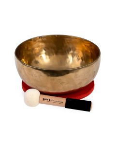 Sela brass singing bowl 26cm, with mallet - felt ring - cotton bag