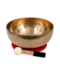 Sela brass singing bowl 29cm, with mallet - felt ring - cotton bag