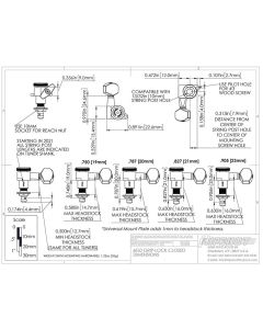 Hipshot guitar tuner upgrade kit, 6 inline Grip-Lock, closed chrome staggered