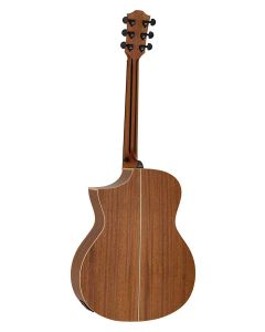 Bromo Tahoma Series auditorium guitar with solid top, cutaway with EQ, amara ebony fb, natural1