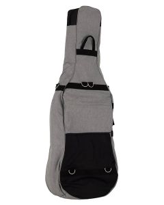 Boston cello bag 4/4, light grey, 19 mm. padded, 2 straps, various pockets