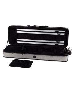 Leonardo Elementary series violin case 4/4, oblong, foam moulded, 2 straps, light grey, black interior