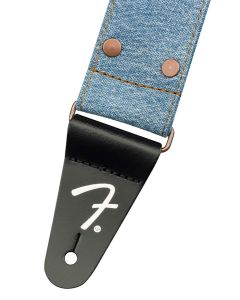 Fender Wrangler riveted denim strap, light indigo