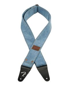 Fender Wrangler riveted denim strap, light indigo