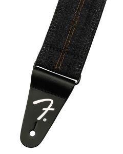 Fender Wrangler denim strap, washed black stitch