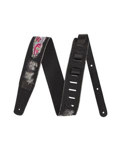 Fender Wrangler ripped denim strap, black