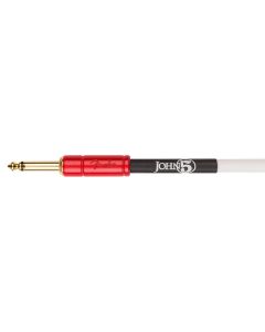 Fender John 5 instrument cable, white and red, 10'