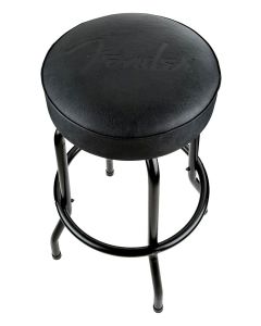 Fender embossed black logo barstool, black/black, 30"