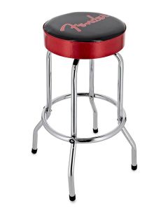 Fender red sparkle logo barstool, black/red sparkle 30"