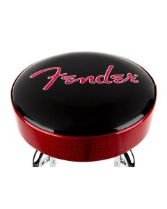 Fender red sparkle logo barstool, black/red sparkle, 24"