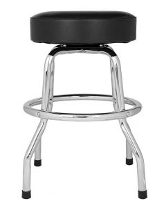 Fender Custom Shop chevron logo barstool, black/chrome, 24"