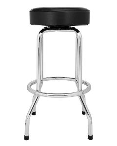 Fender Custom Shop chevron logo barstool, black/chrome, 30"