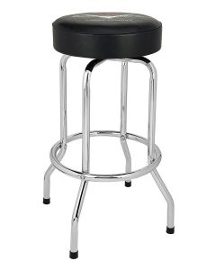 Fender Custom Shop chevron logo barstool, black/chrome, 30"