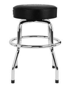 Fender spaghetti logo pick pouch barstool, black/chrome, 24"