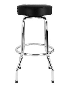 Fender spaghetti logo pick pouch barstool, black/chrome, 30"