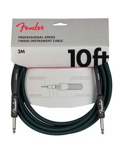 Fender Limited Edition Professional Tweed instrument cable, 10ft, sherwood green