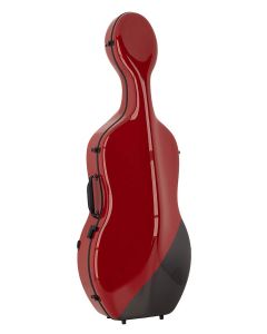 Leonardo Pro series cello case 4/4 full carbon, chili red/black carbon, 3,4kg