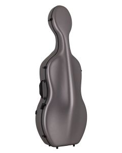 Leonardo Pro series cello case 4/4 full carbon, matt finish titanium grey, 2,8kg