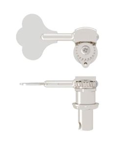 Hipshot HB6 1/2" USA Ultralite® bass tuning machine, shiny nickel, clover key, treble side