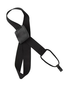 Gaucho classic guitar strap, with soundhole hook, black nylon, 30 mm. wide