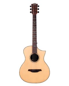 Bromo Rocky Mountain Series concert guitar all solid tonewoods, amara eb back & sides & fb, Fishman, natural, with heavy duty b