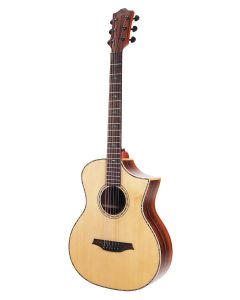 Bromo Rocky Mountain Series concert guitar all solid tonewoods, amara eb back & sides & fb, Fishman, natural, with heavy duty b