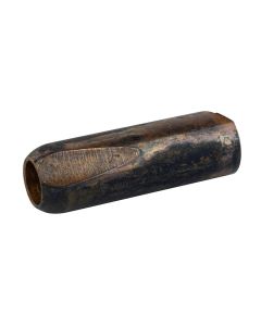 The Rock Slide aged brass Minnie Marks signature slide, hybrid balltip/open end, extra small