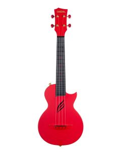 Cascha carbon fiber concert ukelele with softcase, strap and 3 picks, red