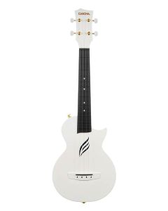 Cascha carbon fiber concert ukelele with softcase, strap and 3 picks, white