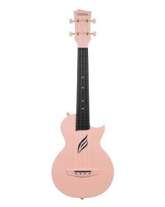 Cascha carbon fiber concert ukelele with softcase, strap and 3 picks, pink