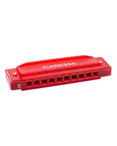 Cascha fun blues harmonica red, incl. hard case and flyer