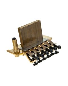 Gotoh locking tremolo, pitch 10,8 mm, 40mm steel block, steel saddles, gold