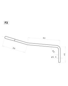 Gotoh tremolo arm for GE1996T locking tremolo, 5.5mm diameter, chrome