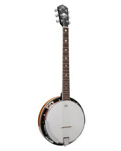 SX 6 string banjo, vintage sunburst glossy, with bag