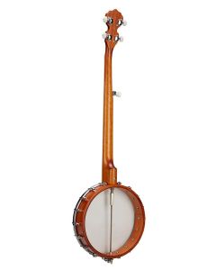 SX 5 string open back banjo, natural satin, with bag, strap, picks and tuner