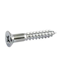 Allparts bridge mounting screws, #8 x 1", chrome, 5pcs.