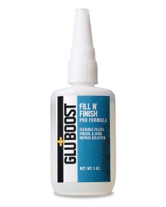 Gluboost Fill n Finish finisher cyanoacrylic glue, Pro formula, 2oz (59ml) bottle