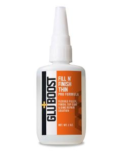 Gluboost Fill n Finish thin finisher cyanoacrylic glue, Pro formula, 2oz (59ml) bottle