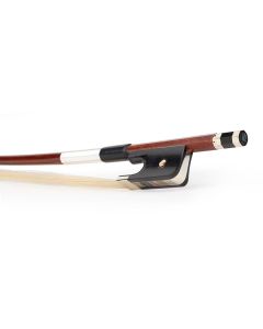 ELS french d. bass bow, 3/4, carbon fiber/wood layered, round, ebony frog, parisian eye, nickel mounted