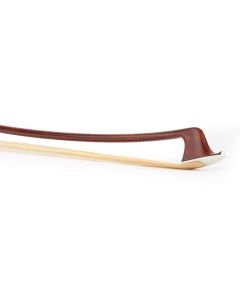 ELS German d. bass bow, 3/4, carbon fiber/pattern, round, ebony frog, parisian eye, nickel mounted