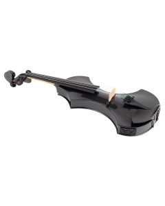 Leonardo Elementary series electric violin with hollow body, Shadow active element, ebony fingerboard & pegs, carbon finish