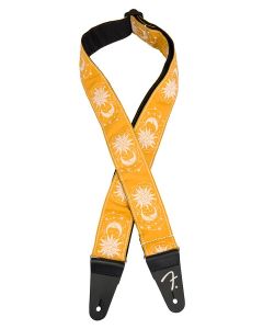 Fender American Vintage II woven guitar strap, sun & moon design, butterscotch blonde