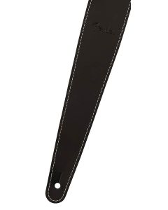 Fender Essentials 2" leather guitar strap, black