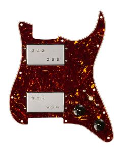 Fender Pre-Wired Strat Pickguard Michael Landau HH, custom Wide-Range humbuckers 11, screw holes, tortoise