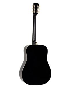 Richwood Heritage Series dreadnought guitar with solid spruce top, black