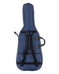 Boston cello bag 4/4, blue, 23mm padded, resistant nylon cover, 2 straps, various pockets