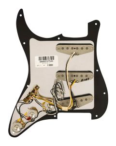 Fender Pre-wired Strat Pickguard Pure Vintage '65 SSS w/RWRP midde, 11 screw holes, black