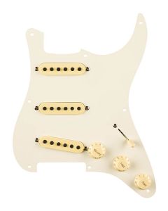 Fender Pre-wired Strat Pickguard Eric Johnson Signature SSS, 8 screw holes, parchment