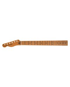 Fender Genuine Replacement Part satin roasted maple Telecaster lefthanded neck, 22 jumbo frets, 12" radius, maple, flat oval shape